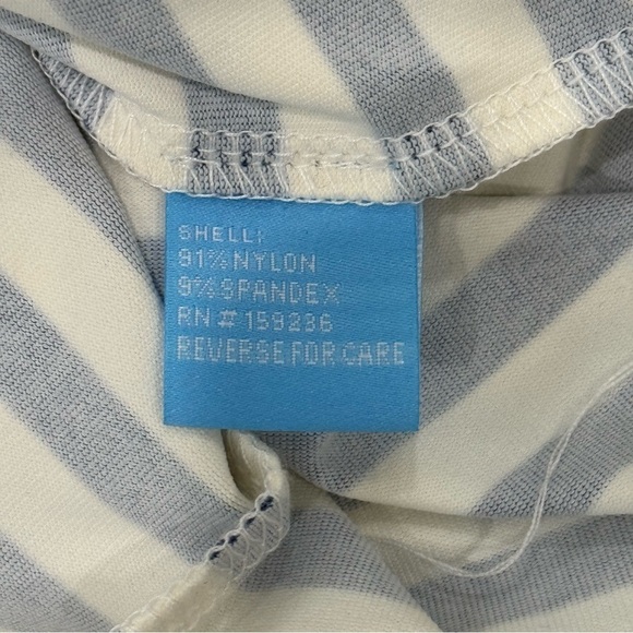 J. McLaughlin Catalina Cloth Elora Bangle Striped Navy Side Tie Dress Large NEW - Picture 15 of 16